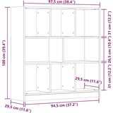  Ormar za knjige staro drvo 97 5x29 5x100 cm konstruirano drvo | shoptok.hr