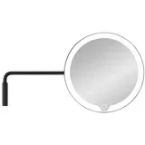 Blomus Črno stensko kozmetično ogledalo z osvetlitvijo LED Modo