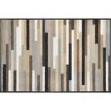 wash+dry PREDPRAŽNIK Mikado Stripes 50/75 cm potiskano rjava, siva, bež | Shoptok.si