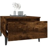  Stranska mizica 2 kosa dimljeni hrast 50x46x35cm inženirski les, (20712678) | Shoptok.si