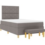 vidaXL Vzmetnica s škatlo z vzmetnico in klopjo Taupe 120x200 cm Tkanina, (22083006) | Shoptok.si