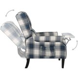 vidaXL Naslanjač modro blago | Shoptok.si