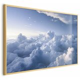 Plakat Aerial Landscapes: Sunbeams Illuminating Puffy Cloud Formations 30x21 Zlatni okvir | shoptok.hr