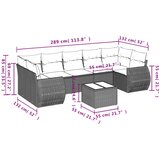  8-dijelni set vrtnih sofa od poliratana s jastucima svjetlosivi | shoptok.hr