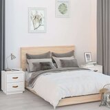  Nočna omarica 2 kosa bela 40x34x45 cm trdna borovina, (20732464) Cene