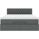 vidaXL Otomanska postelja z vzmetnico siv 140x190 cm blago | Shoptok.si
