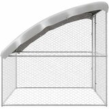  Kućica za pse s pohranom Srebrno 2 x 2 x 2 m Pocinčani čelik | shoptok.hr