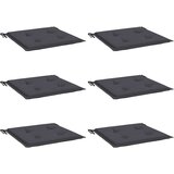 vidaXL jastuci za vrtne stolice 6 kom antracit 50 x 50 x 3 cm tkanina | shoptok.hr