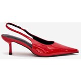 Boto Patented Stilettos With Open Heel Red Talira | Shoptok.si