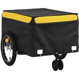 Prikolica za bicikl crno-žuta 45 kg željezna | shoptok.hr