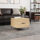 vidaXL Klubska mizica sonoma hrast 50x50x40 cm inženirski les Cene