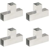 vidaXL Spojniki za stebre 4 kosi T oblike pocinkana kovina 81x81 mm Cene