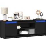 vidaXL TV omarica z LED črna 139,5x34x50 cm inženirski les | Shoptok.si