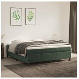  Box spring postelja z vzmetnico temno zelena 180x200 cm žamet | Shoptok.si