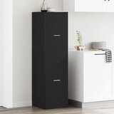 vidaXL Znamenjski kabinet Črni hrast 40x41x144.5 cm Inženirski les | Shoptok.si