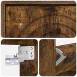  Ormar za cipele na zidu ALKMAAR 71 x 17 x 43 cm Dimljeni hrast - Dimljeni hrast | shoptok.hr