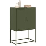  Visoka komoda maslinastozeleni 68,5x38,5x107 cm čelična | shoptok.hr