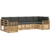  Set vanjskih sofa 6 pcs Bijela i Antracit 304 x 128,5 x 73 cm | Shoptok.si