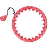 springos Hula hoop za kardio, telovadna oprema za vadbo z utežjo in masažnimi izboklinami, rdeče barve., (5000218218) | Shoptok.si