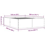  Okvir za krevet smeđi hrast 150 x 200 cm konstruirano drvo | shoptok.hr