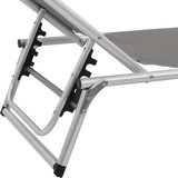  Sklopiva ležaljka s krovom od aluminija i tekstilena siva | shoptok.hr