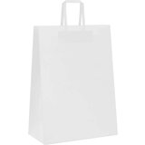  Papirnate vrećice 50 kom s ručkama bijele 32x17x44 cm | shoptok.hr