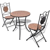 Bistro 3-dijelni bistro set s keramičkim pločicama boje cigle Cijene