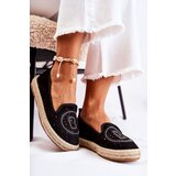 S. BARSKI Openwork Slip-on Women's Espadrilles Black Meredith | shoptok.hr