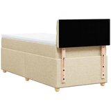  Krevet s oprugama i madracem krem 100 x 200 cm od tkanine | shoptok.hr