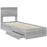  Krevet s od storage Siva Sonoma 75 x 190 cm Konstruirano drvo | shoptok.hr