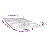  Letveno posteljno dno s 34 letvicami 2 kosa 80x200 cm, (20792524) | Shoptok.si