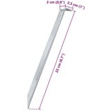 vidaXL Klini za šotor 24 kosov 22 cm Ø20 mm pocinkano jeklo | Shoptok.si