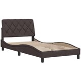  Posteljni okvir brez vzmetnice temno rjav 100x200 cm blago, (21791632) | Shoptok.si