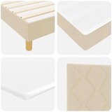 Box Postelja z vzmetnico z vzmetnico krema 200 x 160 cm Poliester, (5000142073) | Shoptok.si