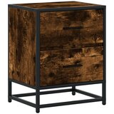 vidaXL Nočna omarica 2 kosa dimljen hrast 40x31x50 cm inženirski les | Shoptok.si