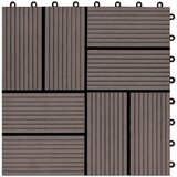  Pločice za decking 22 kom. Tamno smeđa 30 x 30 cm WPC | shoptok.hr