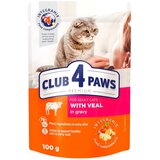 CLUB 4 PAWS sosić za odrasle mačke sa ukusom teletine 100g Cene