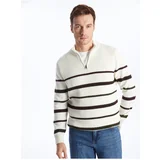 LC Waikiki Men's High Neck Long Sleeve Striped Knitwear Sweater