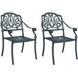 Maison Chic Vrtni stoli - Stol za vrt 2 kosa zelen liti aluminij JS1493, (21878236) Cene