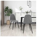vidaXL Blagovaonske stolice 2 kom svjetlosive od baršuna | shoptok.hr