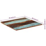  Kvadratna mizna plošča 80x80 cm 25-27 mm trpredelan | Shoptok.si