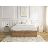 Bobochic Paris Smeđi bračni krevet od iverice u dekoru breze s prostorom za odlaganje/bez uzglavlja s podnicom 160x200 cm Mara – | shoptok.hr