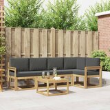 Set vanjskih sofa 6 kom. Bijela i antracit Čvrsto drvo akacije | shoptok.hr