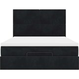  Ottoman krevet s madracima i LED diodama crni 140x200 cm baršun | shoptok.hr