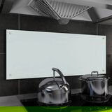 vidaXL Kuhinjska zaščitna obloga bela 100x40 cm kaljeno steklo | Shoptok.si