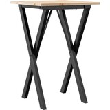 Furnova Jedilna miza X okvir 50x50x75 cm trdna borovina lito železo, (21946356) | Shoptok.si