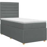  Boxspring krevet s madracem Tamnosiva Jjedan Tkanina - Tamnosiva jedna veličina Dizajn linija | shoptok.hr