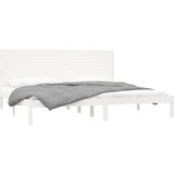  Okvir za krevet od masivnog drva bijeli 180 x 200 cm veliki | shoptok.hr