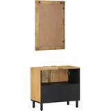  2-dijelni set kupaonskog namještaja smeđe puno drvo Mango | shoptok.hr