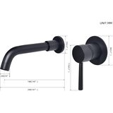 PHASAT stenska medeninasta armatura za umivalnik z 360° vrtljivim izlivom | Shoptok.si